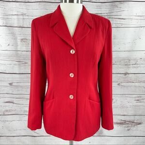 Pendleton vintage red blazer pockets shoulder pads